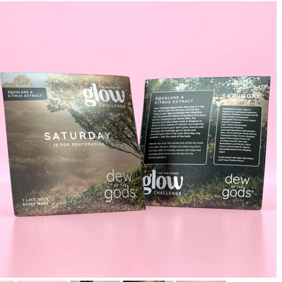 The Weekend Glow Challenge - 2 Lace Spun Sheet Masks NWT - Picture 4 of 10